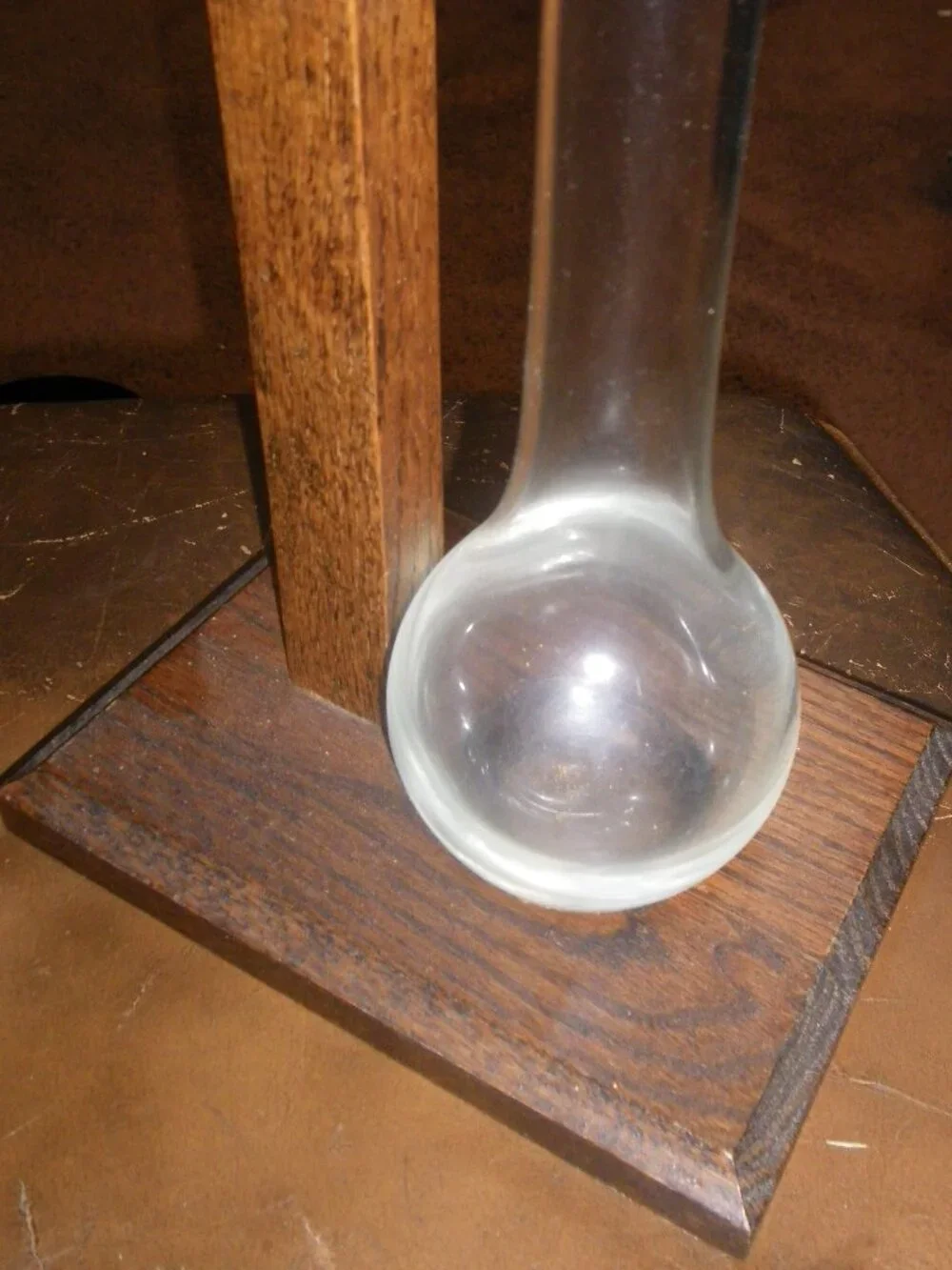 Vintage Classic Half Yard Tall Beer Ale Bar Glass w/ Wooden Holder
